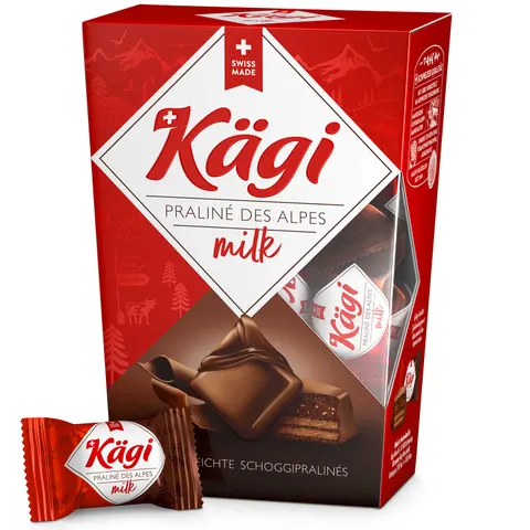 Czekoladki alpejskie Kägi Praliné des Alpes Mleczne – 150 g