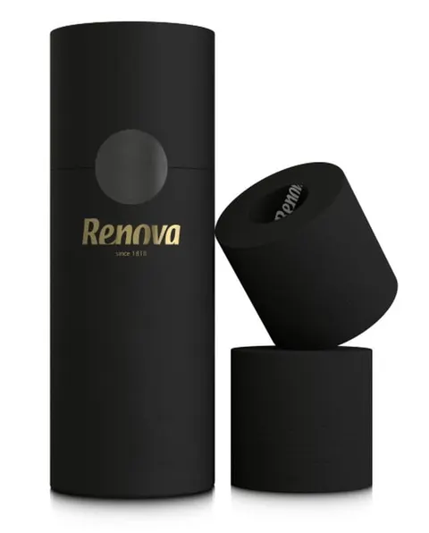Czarny papier toaletowy Renova tuba premium 3R