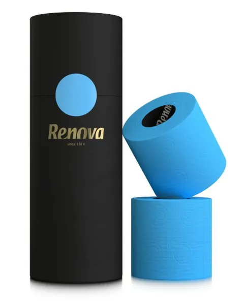 Niebieski papier toaletowy Renova tuba premium 3R