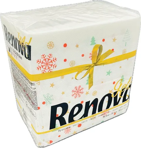 Serwetki stołowe Renova GOLD Stars&Trees 75szt