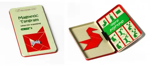 Podróżna gra magnetyczna Tangram 6 lat+ The Purple Cow