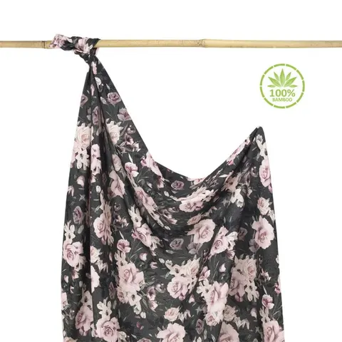 Otulacz Bambusowy 100x120cm Night Flowers / Makaszka