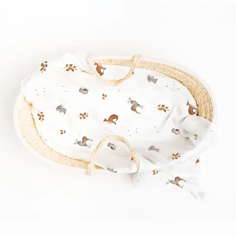 Otulacz kocyk bambusowy Woodland / Layette