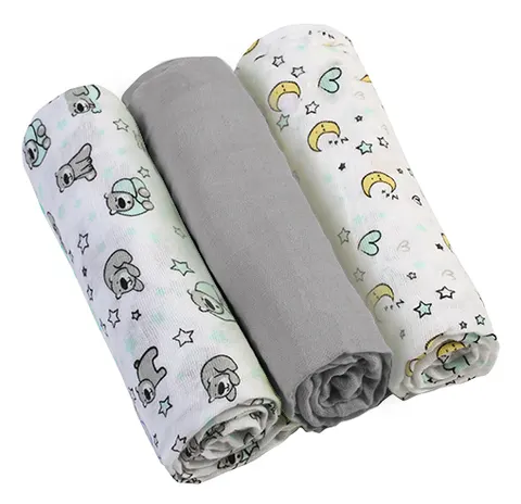 BABYONO PIELUSZKI MUSLINOWE 3szt 348/01