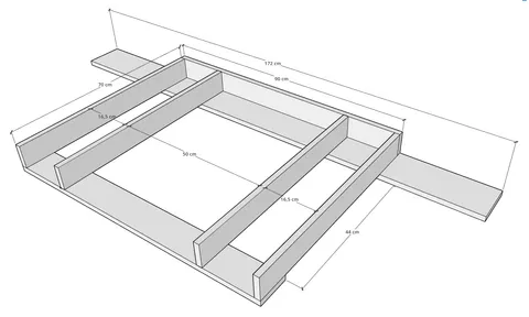 Nakładka na komodę UNITY - Ikea Koppang (172x44 cm)