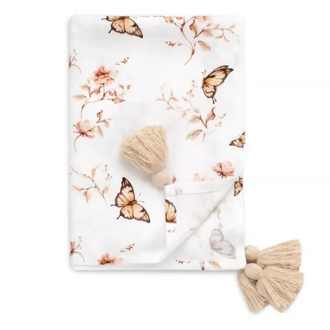 Otulacz bambusowy 100 x 70 cm, z chwostami Butterflies - YOSOY