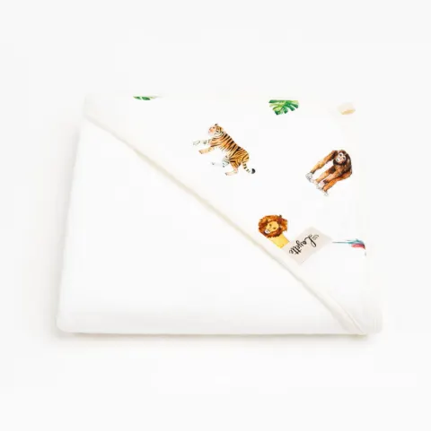Bambusowy ręcznik niemowlęcy Jungle, 85x85 cm - Layette