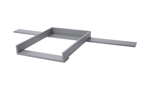 Przewijak nakładka na komodę Gullaberg Ikea (168x48x100 cm) z blendą - SZARA