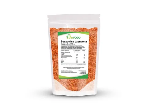 DeliFOOD Soczewica czerwona 1000g