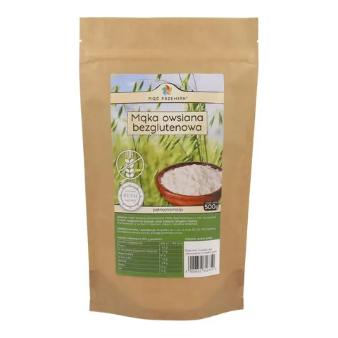 PIĘĆ PRZEMIAN Mąka owsiana bezglutenowa 500g