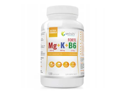 Wish MG+K+B6 120 kapsułek - Układ Nerwowy Mięśnie Ciśnienie Krwi Zmęczenie