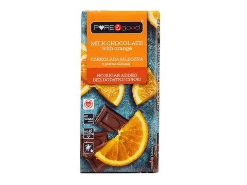 PURE&good Czekolada ml. z pomarań. BDC 75g PURE&good