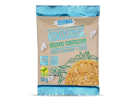 Ciasteczko Kokosowe z Migdałami Wegańskie bez dodatku cukru bezglutenowe 50g - Frank&Oli