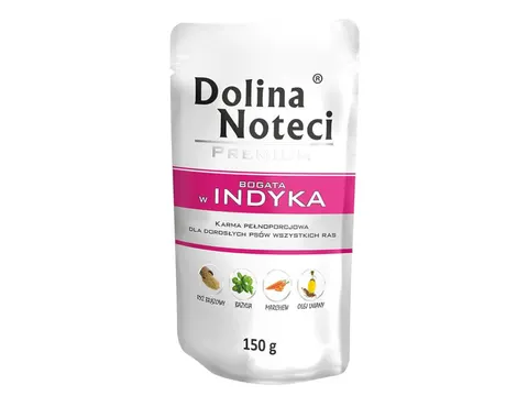 DOLINA NOTECI Mokra karma dla psa PREMIUM BOGATA w INDYKA 150g