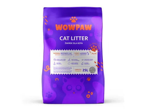 WowPaw Żwirek bentonitowy lawendowy 25l