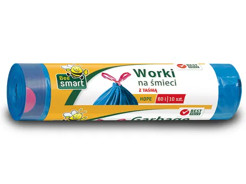 Bee Smart Worki na śmieci z taśmą 60L 10 sztuk