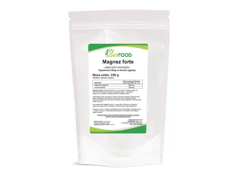 DeliFOOD Jabłczan magnezu 250g - MAGNEZ FORTE