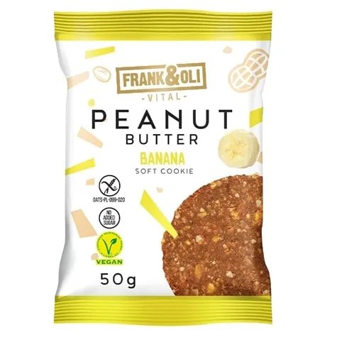 CIASTKO PASTA ORZECHOWA BANAN 50G FRANK&OLI