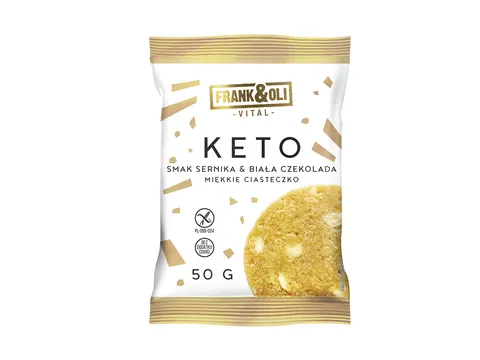 ciastko KETO sernik&biała czekolada 50g Frank&Oli