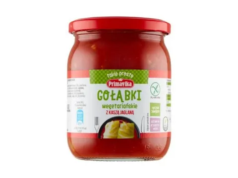 Gołąbki Wegetariańskie z Kaszą Jaglaną bezglutenowe 480g - Primavika
