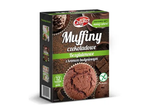 Celiko Muffiny czekoladowe z kremem budyniowym bezglutenowe 310g