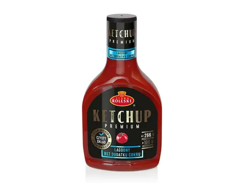 Roleski Ketchup łagodny premium bez cukru 425g