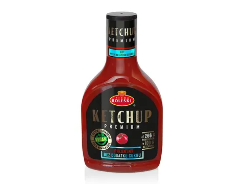 Roleski Ketchup pikantny Premium bez cukru 425g
