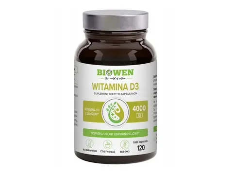 Biowen Witamina D3 z lanoliny 120 kapsułek