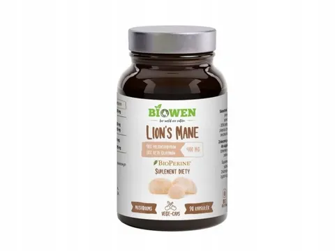 Biowen Ekstrakt z Lion’s Mane soplówka jeżowata 400mg 90 kapsułek
