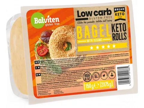 Bajgle z Sezamem Keto bezglutenowe 2 Sztuki 150g - Balviten