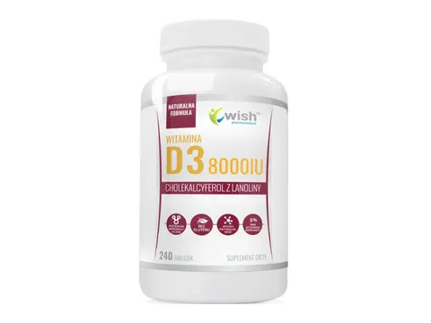 WISH Witamina D3 8000IU 240 tabletek