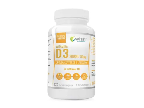 WISH Witamina D3 2000IU 120 kapsułek miękkich