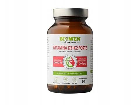 Biowen Witamina D3+K2 Forte 12.000iu 60 kapsułek