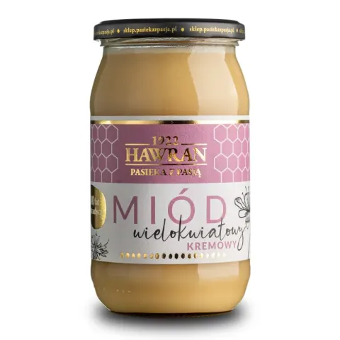 Hawran Miód wielokwiatowy kremowy 1050g