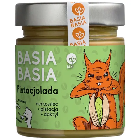Krem z Nerkowców, Pistacji i Daktyli Pistacjolada Basia 195 g - Alpi Hummus