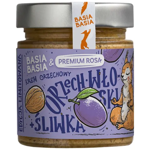 BASIA Krem z orzechów włoskich ze śliwką 195g
