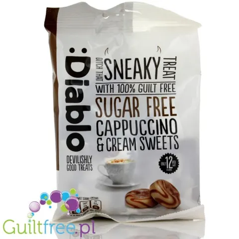 Diablo Cukierki śmietankowe o smaku cappuccino bez cukru 75g