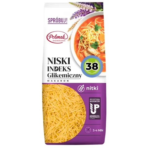 Makaron Nitka niski indeks glikemiczny 250g POLMAK