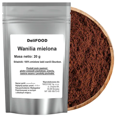 DeliFOOD Wanilia mielona 20g