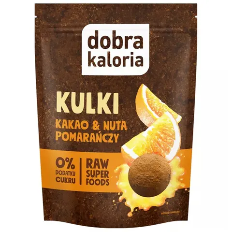 Kulki Mocy na Okrągło Kakao i Nuta Pomarańczy bez dodatku cukru 65g - Dobra Kaloria