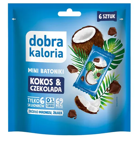 Dobra Kaloria Mini batoniki kokos & czekolada 102 g