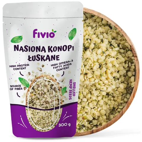 fivio Nasiona konopne łuskane 300g