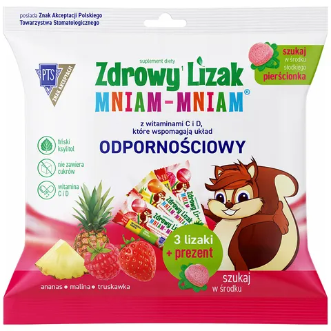 STARPHARMA 3 lizaki z witaminami C i D + pierścionek