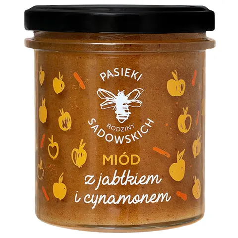 PASIEKI RODZINY SADOWSKICH Miód z jabłkiem i cynamonem 430g