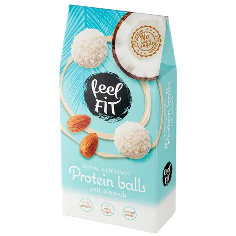Feel FIT Kulki proteinowe z migdałami bez cukru 63 g