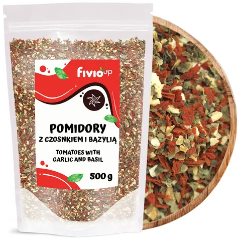 fivio Pomidory z czosnkiem i bazylią 500g