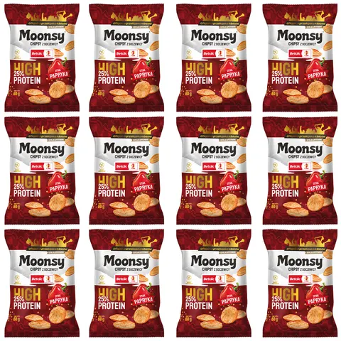 Moonsy soczewicowe Paprykowe 60 g 12 szt