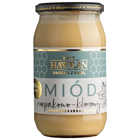 Hawran Miód rzepakowo - klonowy 1050g