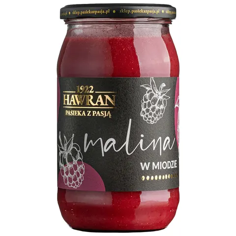 Hawran Malina w miodzie wielokwiatowym 1010g