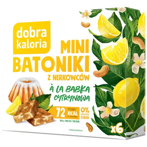 Mini batoniki a'la babka cytrynowa 102g DOBRA KALORIA